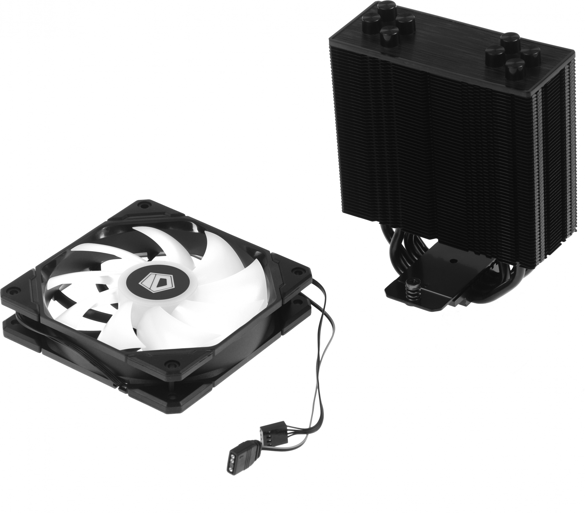 Устройство охлаждения(кулер) ID-Cooling SE-224-XTS ARGB Soc-AM5/AM4/1200/1700/1851 черный 4-pin 29dB Al+Cu 220W 650gr Ret (SE-224-XTS ARGB)
