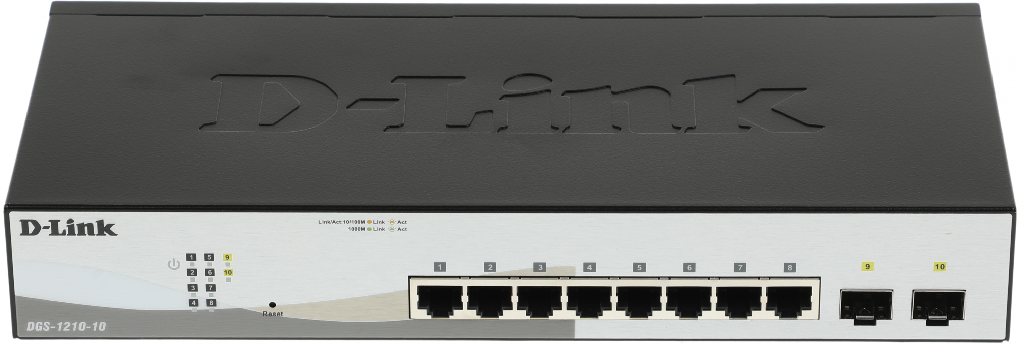 Коммутатор D-Link DGS-1210-10/F1A 8x1Гбит/с 2SFP управляемый