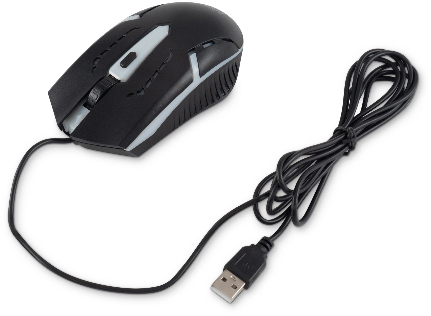 Мышь Оклик 398G черный оптическая 2400dpi USB для ноутбука 4but (1431665)