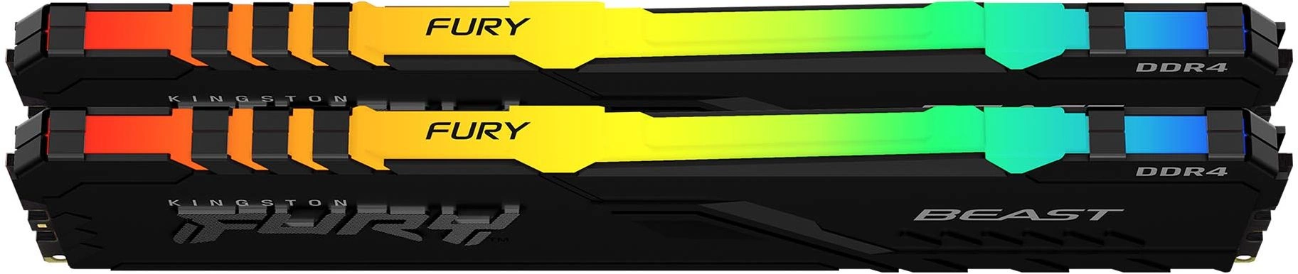 Память DDR5 2x32GB 5200MHz Kingston KF552C40BBAK2-64 Fury Beast RGB RTL Gaming PC5-41600 CL40 DIMM 288-pin 1.25В kit single rank с радиатором Ret