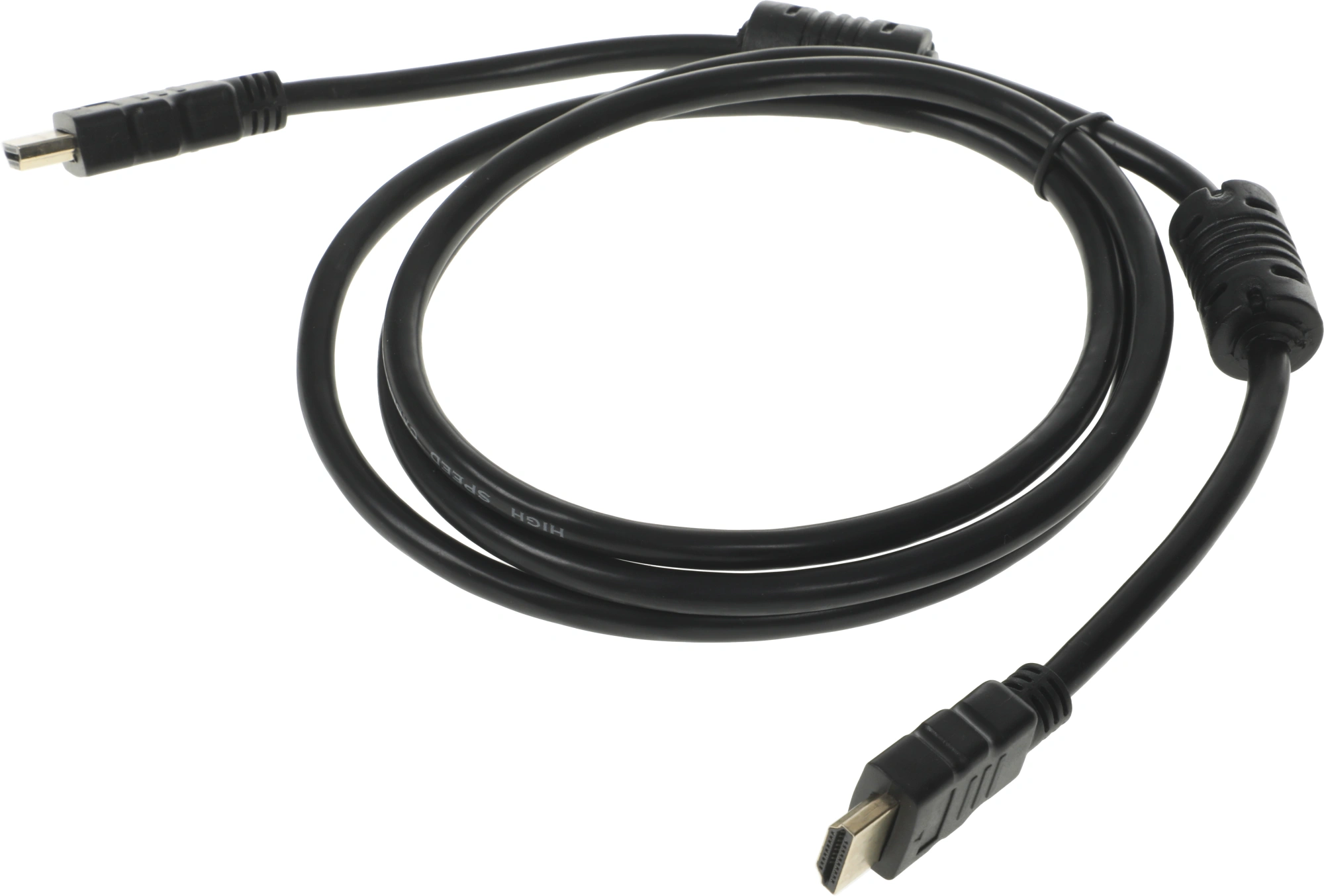 Кабель аудио-видео Premier 5-813 HDMI (m)/HDMI (m) 1.5м. феррит.кольца позолоч.конт. черный (5-813 1.5)