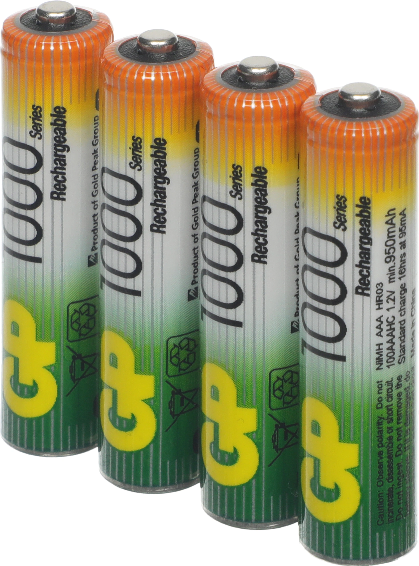 Аккумулятор GP 100AAAHC3/1 AAA NiMH 1000mAh (промо:3+1) (4шт)