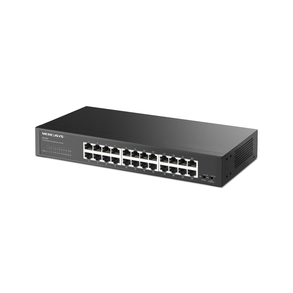 MS124GS - Неуправляемый 24-портовый гигабитный коммутатор. Порты  24? 10/100/1000 Мбит/с, Mercusys