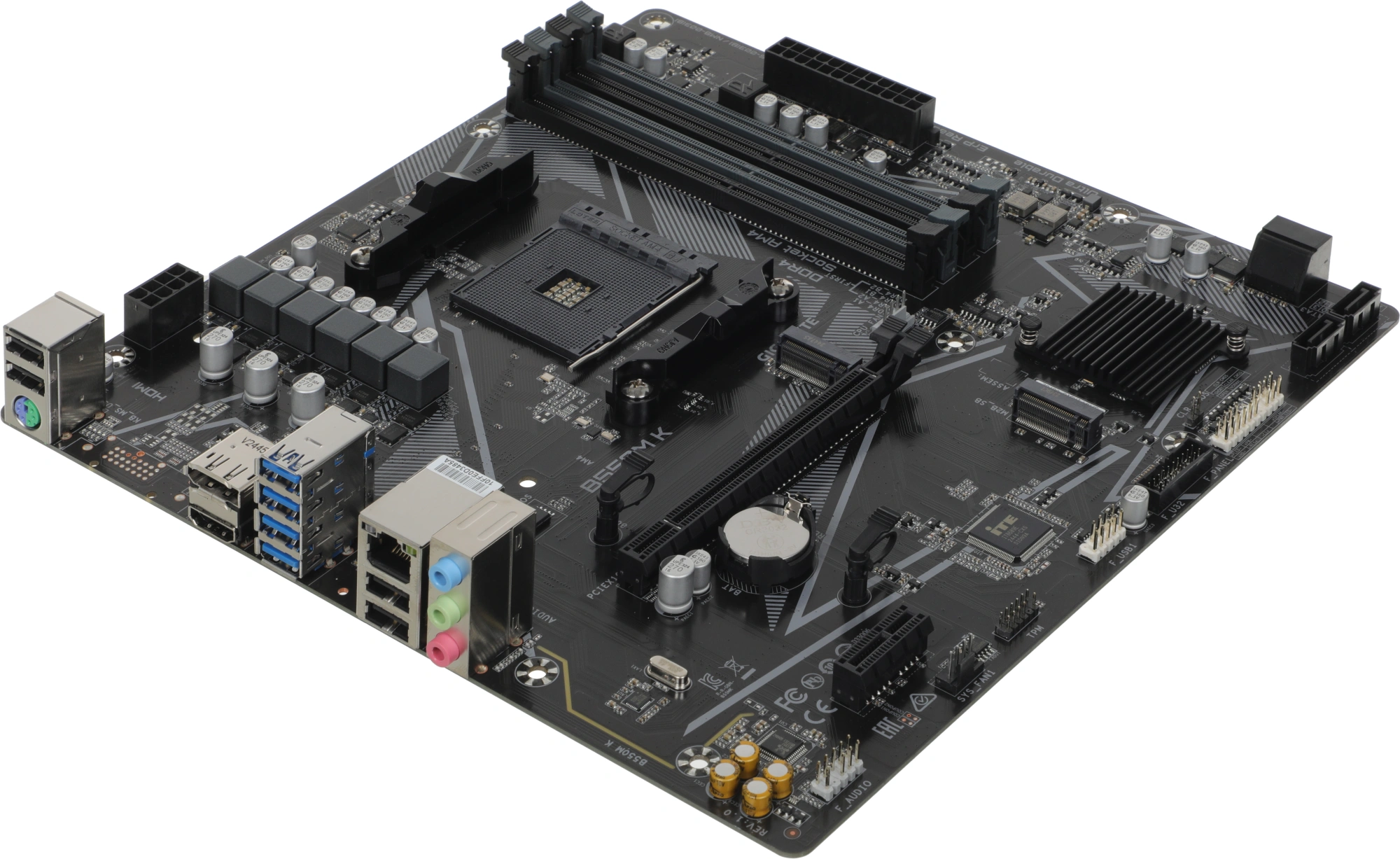 Материнская плата Gigabyte B550M K Soc-AM4 AMD B550 4xDDR4 mATX AC`97 8ch(7.1) GbLAN RAID+HDMI+DP