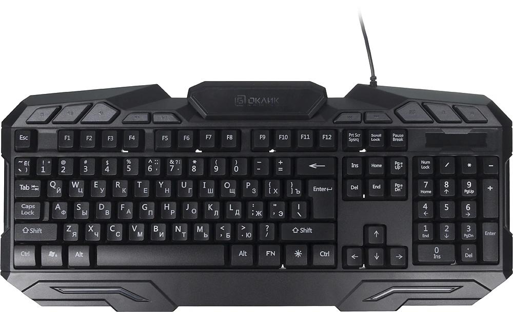 Клавиатура Оклик 700G Dynasty черный USB Multimedia for gamer LED