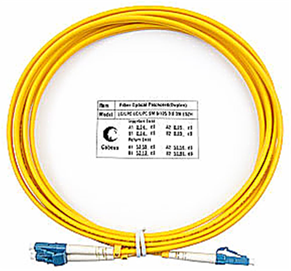 Cabeus FOP(D)-9-LC-LC-3M -  Шнур оптический DUPLEX LC-LC 9/125 SM 3м LSZH