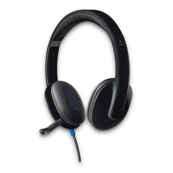 Наушники с микрофоном Logitech H540 черный 1.8м накладные USB оголовье (981-000480)