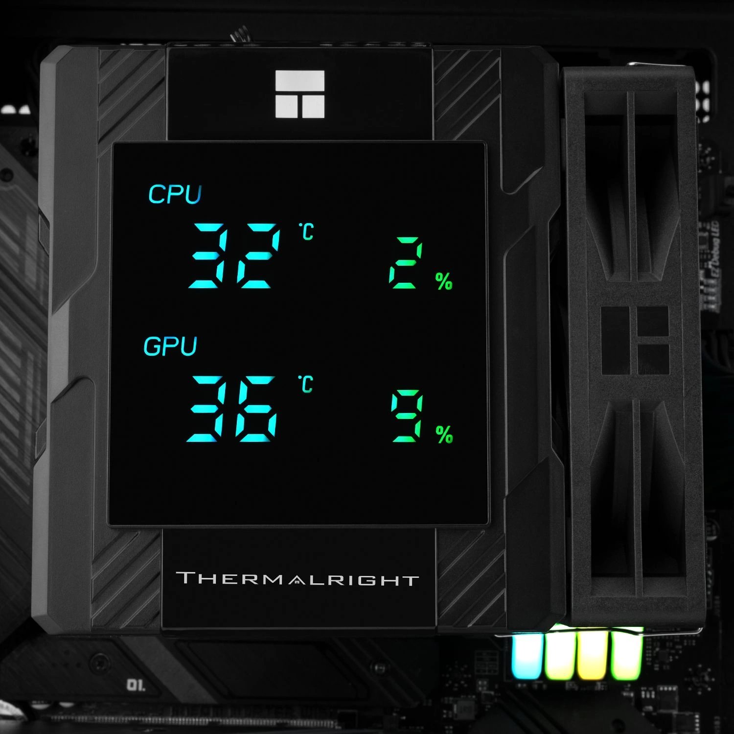 Устройство охлаждения(кулер) Thermalright Peerless Assassin 120 Digital Soc-AM5/AM4/1200/1700/1851 черный 4-pin 25.6dB Al+Cu LCD Ret (PA120-DIGITAL-BL)