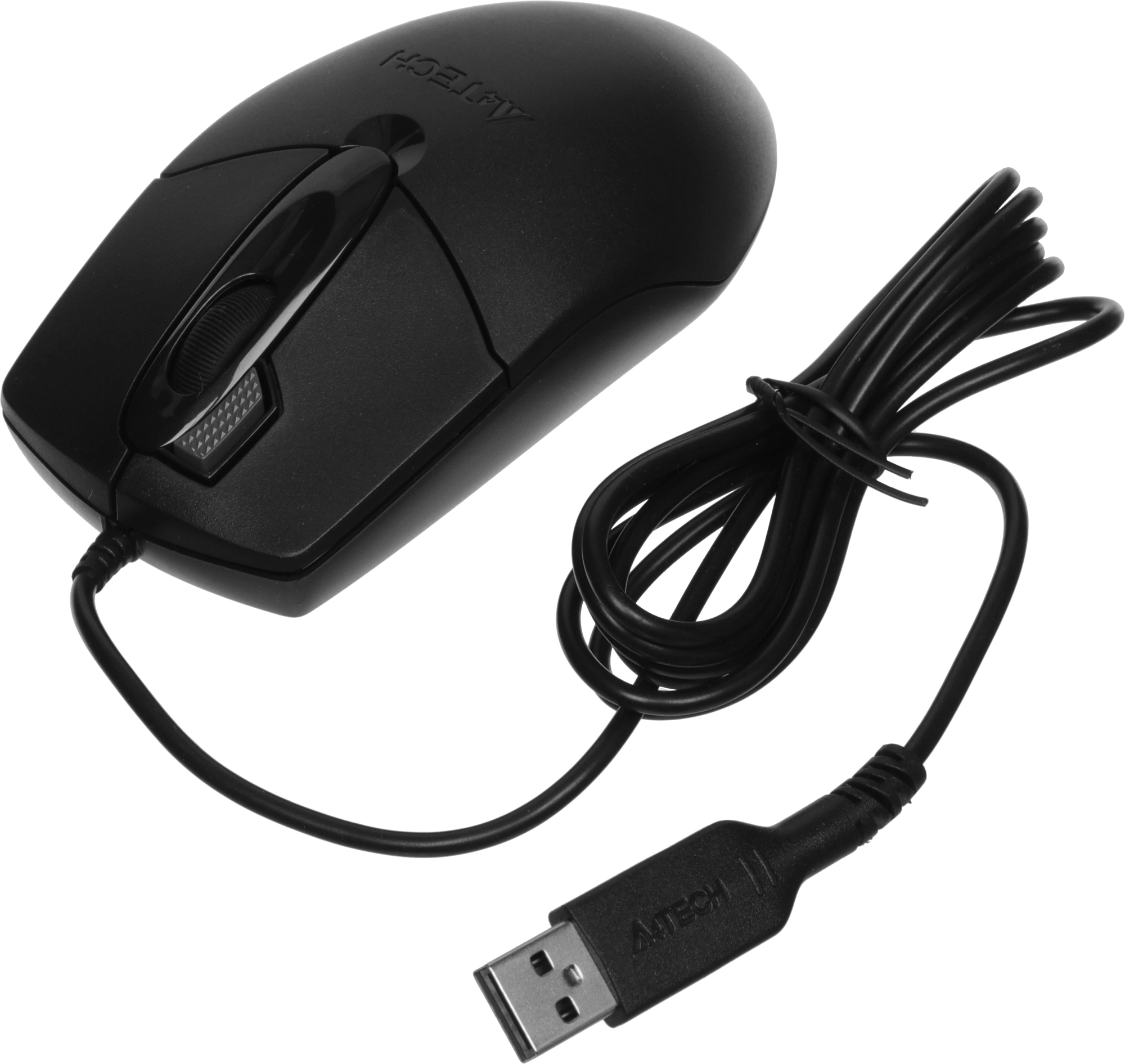 Мышь A4Tech OP-730D черный оптическая 1200dpi USB 4but
