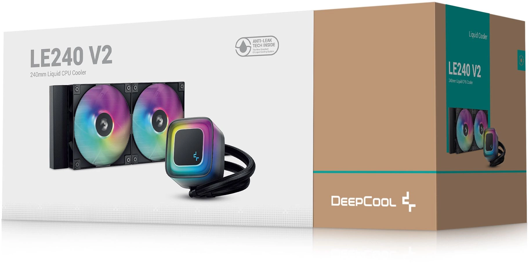 Система водяного охлаждения Deepcool LE240 V2 ARGB Soc-AM5/AM4/1200/1700/1851 черный 4-pin 28.2-31.6dB Al 220W 1359gr Ret (R-LE240-BKAMMC-G-2)