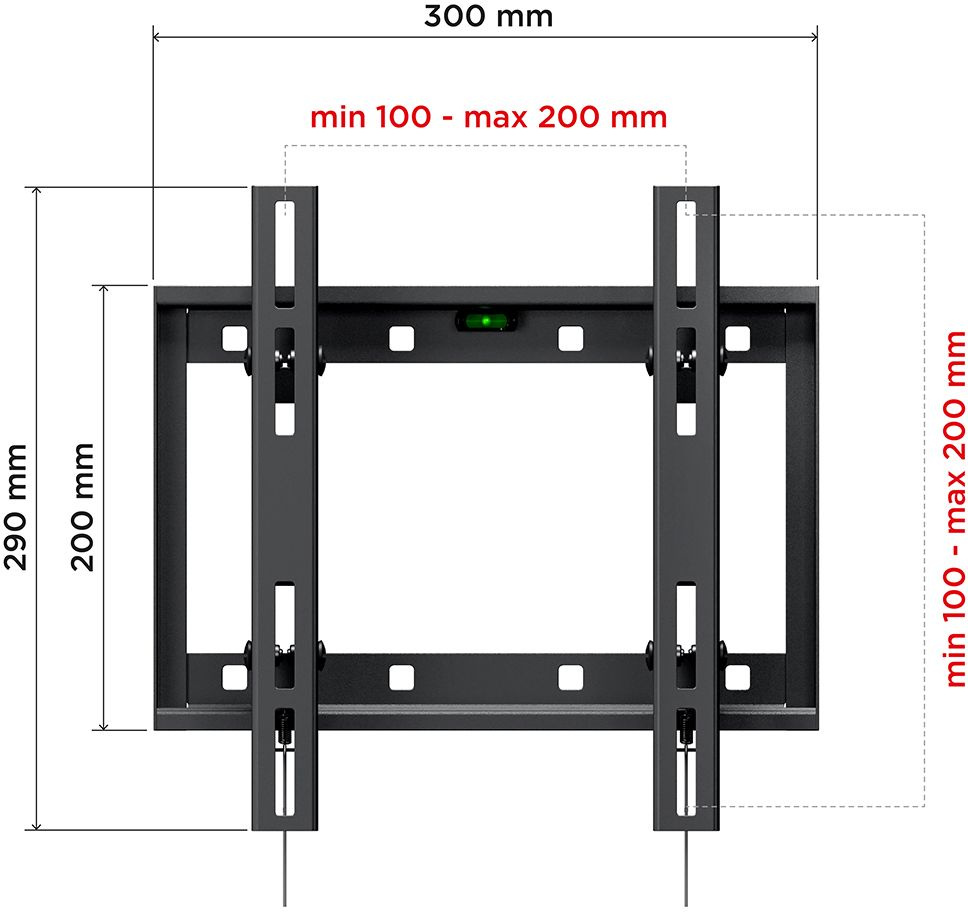 Кронштейн для телевизора Holder LCD-T2609 черный 19"-50" макс.40кг настенный наклон