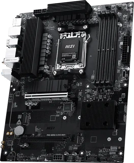 Материнская плата MSI PRO B850-S EVO WIFI Socket AM5 AMD B850 4xDDR5 ATX AC`97 8ch(7.1) 5Gigabit RAID+HDMI+DP