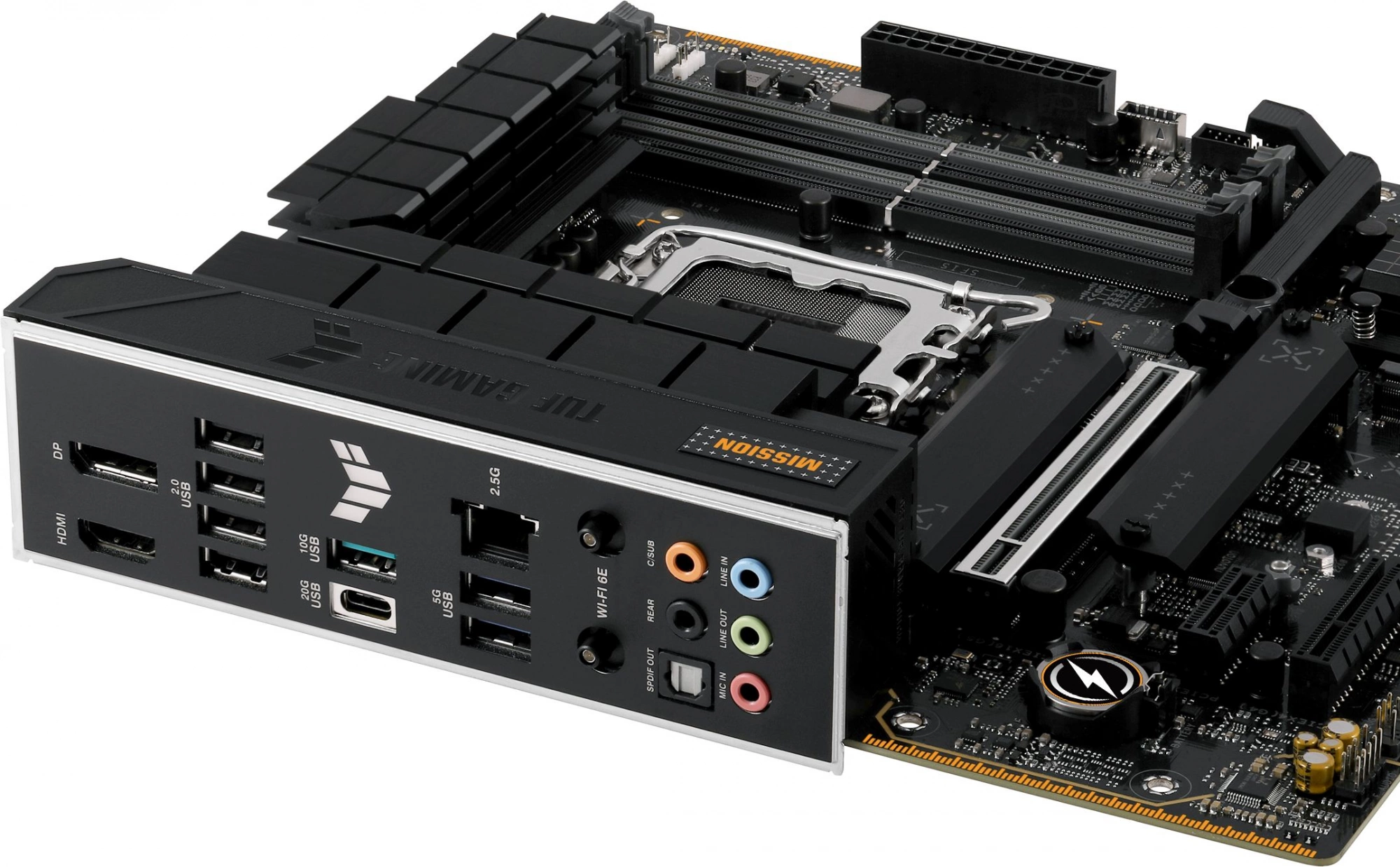 Материнская плата Asus TUF GAMING B760M-PLUS WIFI II Soc-1700 Intel B760 4xDDR5 mATX AC`97 8ch(7.1) 2.5Gg RAID+HDMI+DP