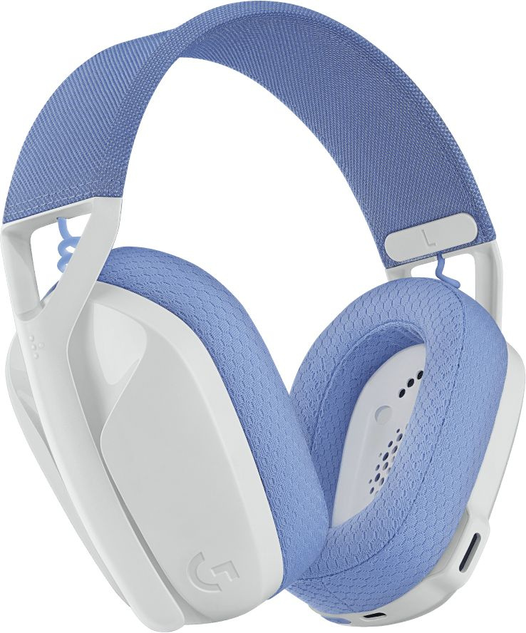 Наушники с микрофоном Logitech G435 белый/синий накладные BT/Radio оголовье (981-001077)