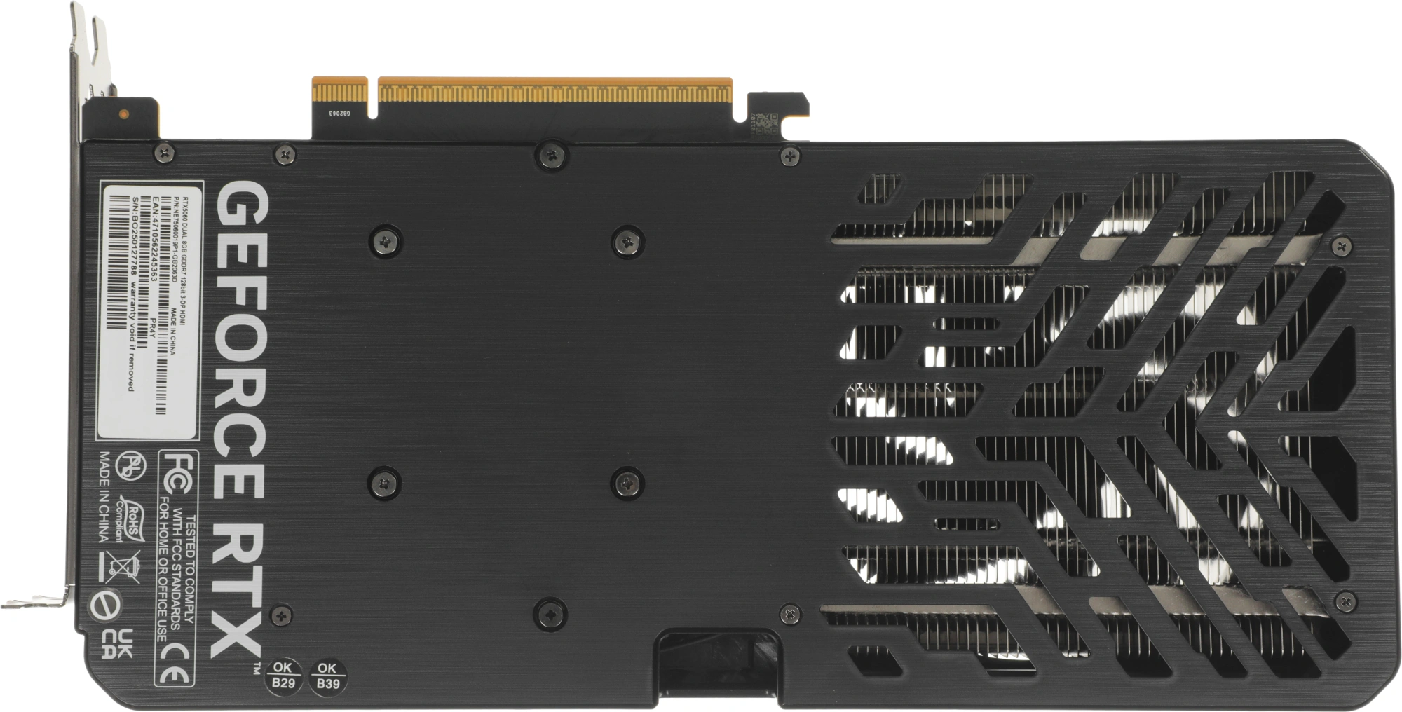 Видеокарта Palit PCI-E 5.0 PA-RTX5060 DUAL NVIDIA GeForce RTX 5060 8Gb 128bit GDDR7 2280/28000 HDMIx1 DPx3 HDCP Ret