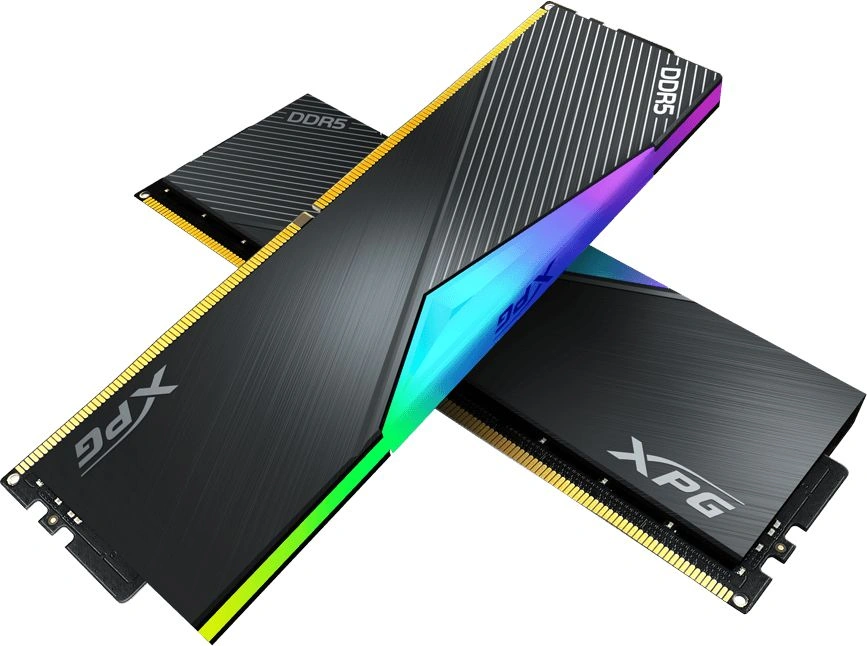 Память DDR5 2x32GB 6400MHz A-Data AX5U6400C3232G-DCLARBK XPG Lancer RGB RTL Gaming PC5-51200 CL32 DIMM 288-pin 1.35В kit dual rank с радиатором Ret