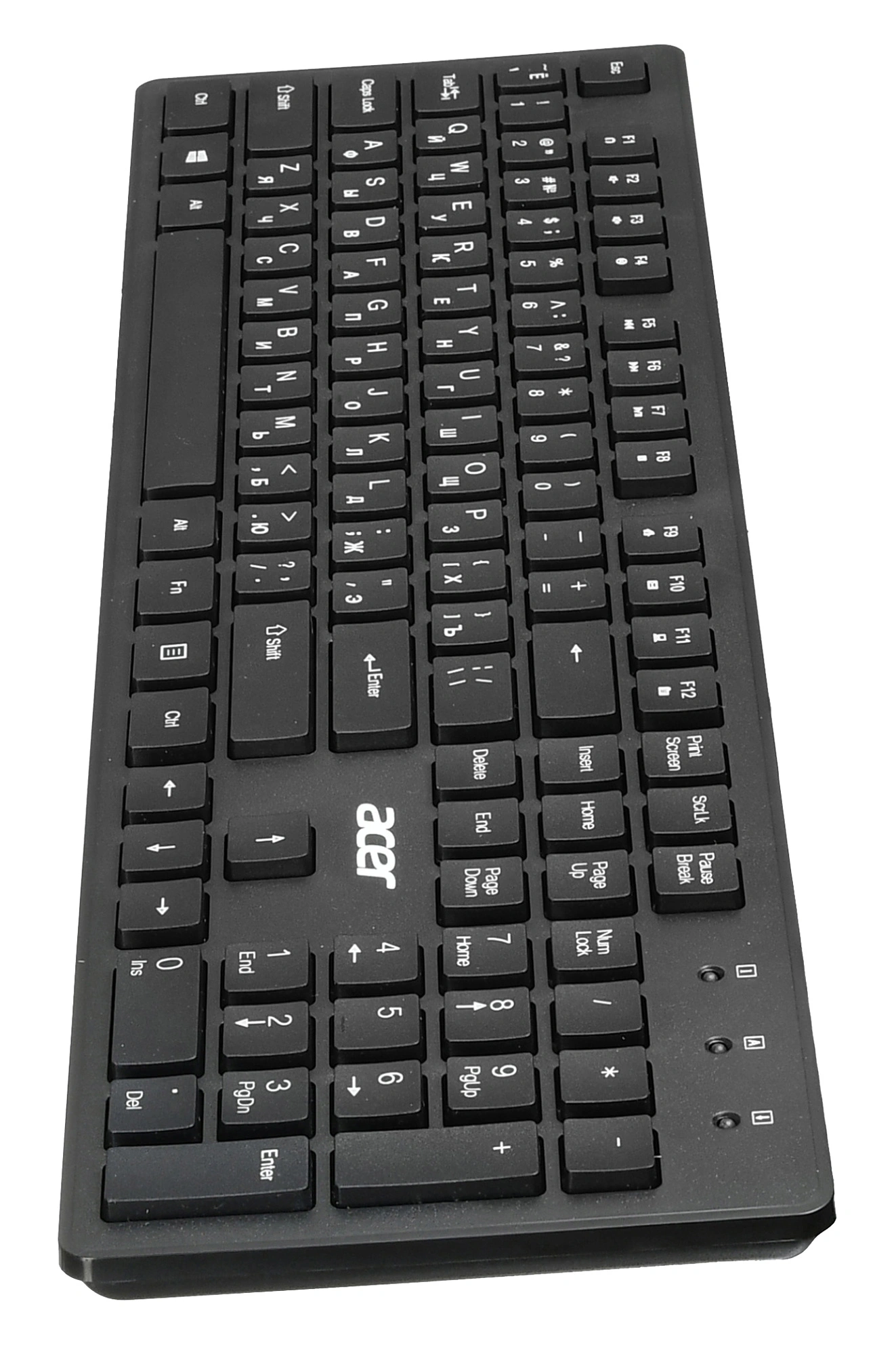 Клавиатура Acer OKW020 черный USB slim Multimedia (ZL.KBDEE.001) кабель 1.5м