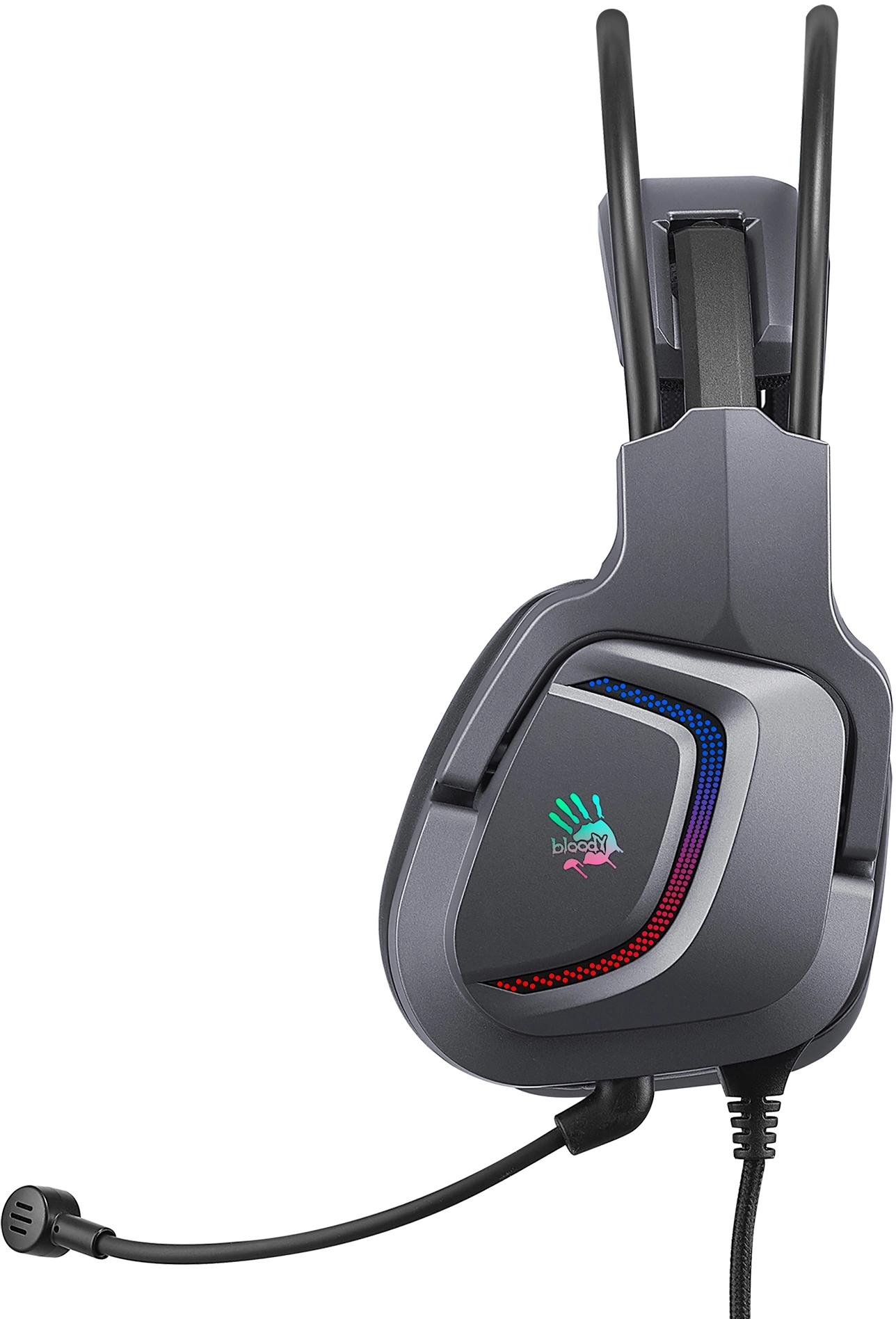 Наушники с микрофоном A4Tech Bloody G575 серый 2м мониторные USB оголовье (G575 USB/ GREY)