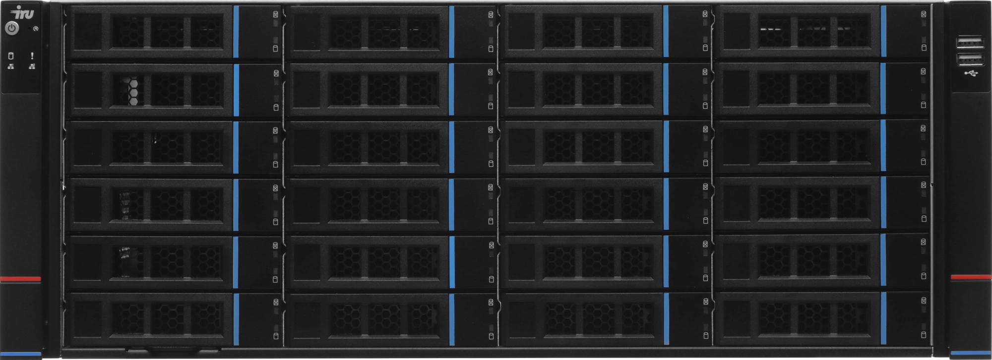 Сервер IRU Rock s4124p 1x6248 2x16Gb 1x500Gb M.2 SSD 9460-8i XL710 2x1600W w/o OS (2158976)