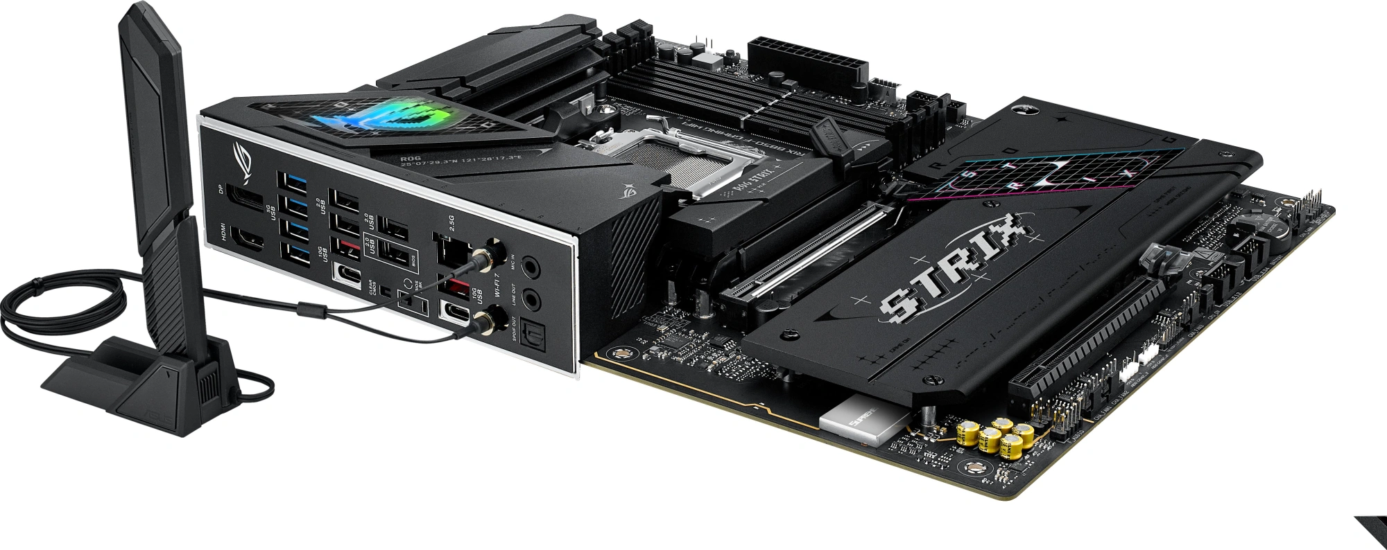 Материнская плата Asus ROG STRIX B850-F GAMING WIFI Socket AM5 AMD B850 4xDDR5 ATX AC`97 8ch(7.1) 2.5Gg RAID+HDMI+DP