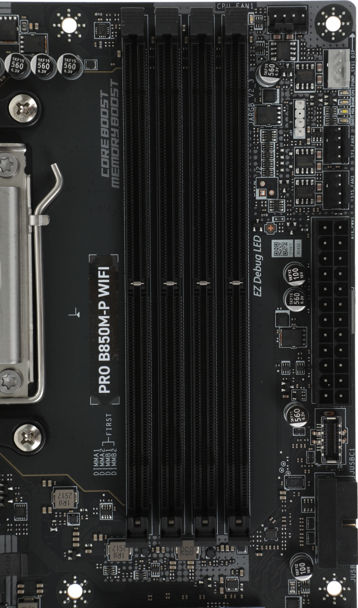 Материнская плата MSI PRO B850M-P WIFI Socket AM5 AMD B850 4xDDR5 mATX AC`97 8ch(7.1) 5Gigabit RAID+HDMI+DP