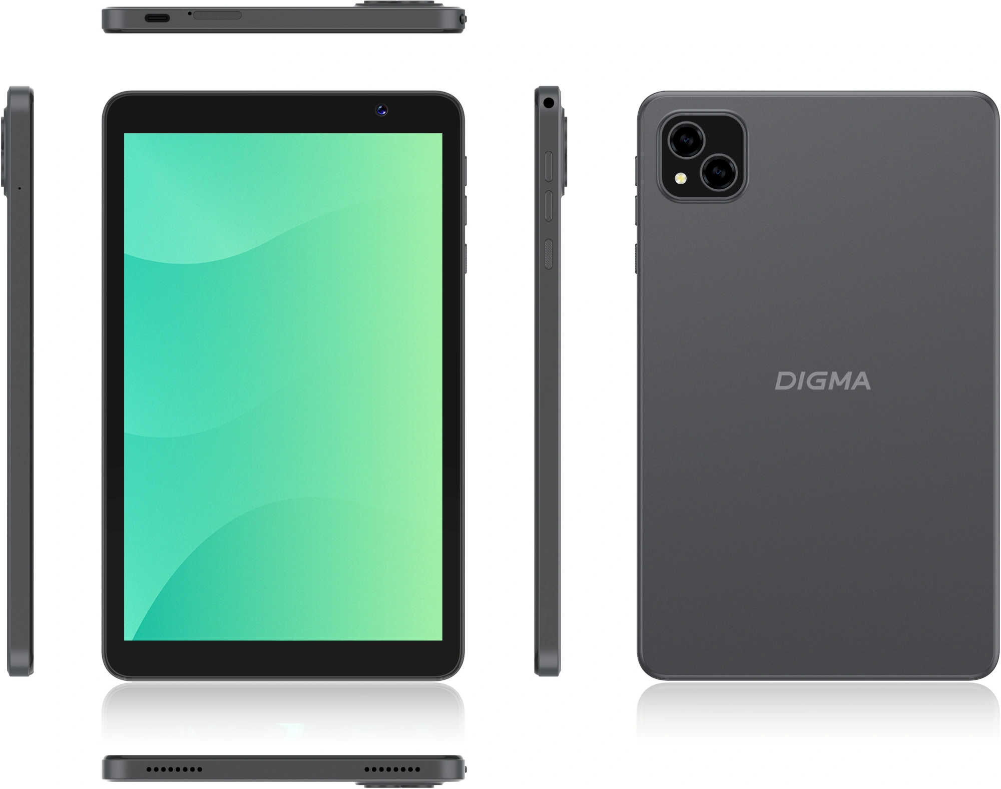 Планшет Digma G8 SC9863A (1.6) 8C RAM3Gb ROM32Gb 8" IPS 1280x800 4G Android 15 Go темно-серый 5Mpix 2Mpix BT WiFi microSD 128Gb 4000mAh 191hrs