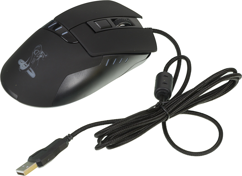 Мышь Оклик 865G Snake черный оптическая 2400dpi USB для ноутбука 6but (368643)