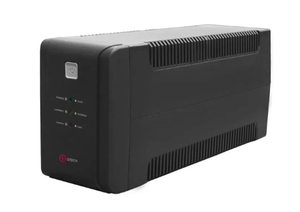 QPS-LIS-D-1000-TR - ИБП QTECH линейно-интерактивный 1000ВА/600Вт, серия Terra LIS, 4 розетки Schuko, 2 розетки IEC C13, USB, LED, 2х7Ач