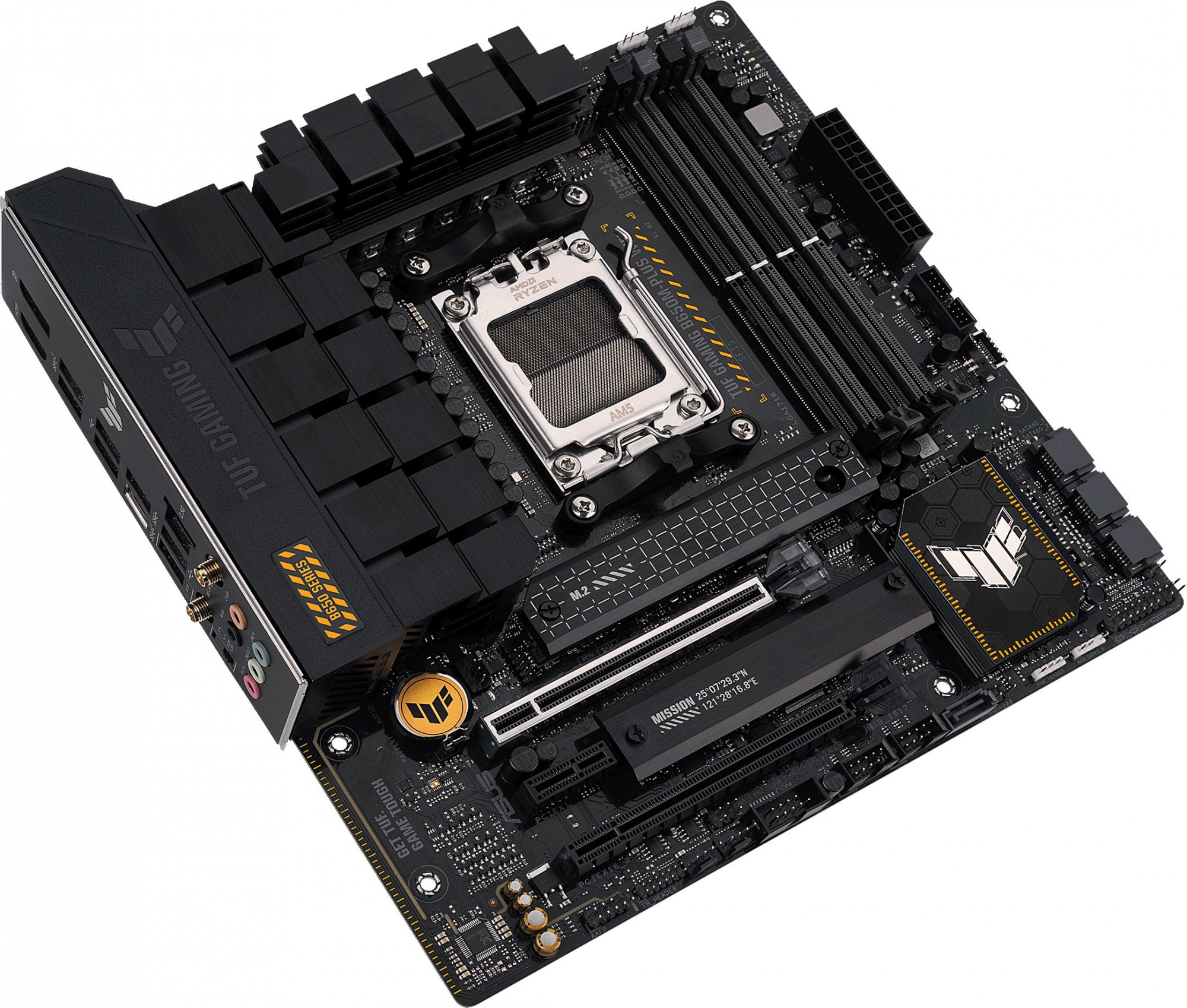 Материнская плата Asus TUF GAMING B650M-PLUS WIFI Socket AM5 AMD B650 4xDDR5 mATX AC`97 8ch(7.1) 2.5Gg RAID+HDMI+DP