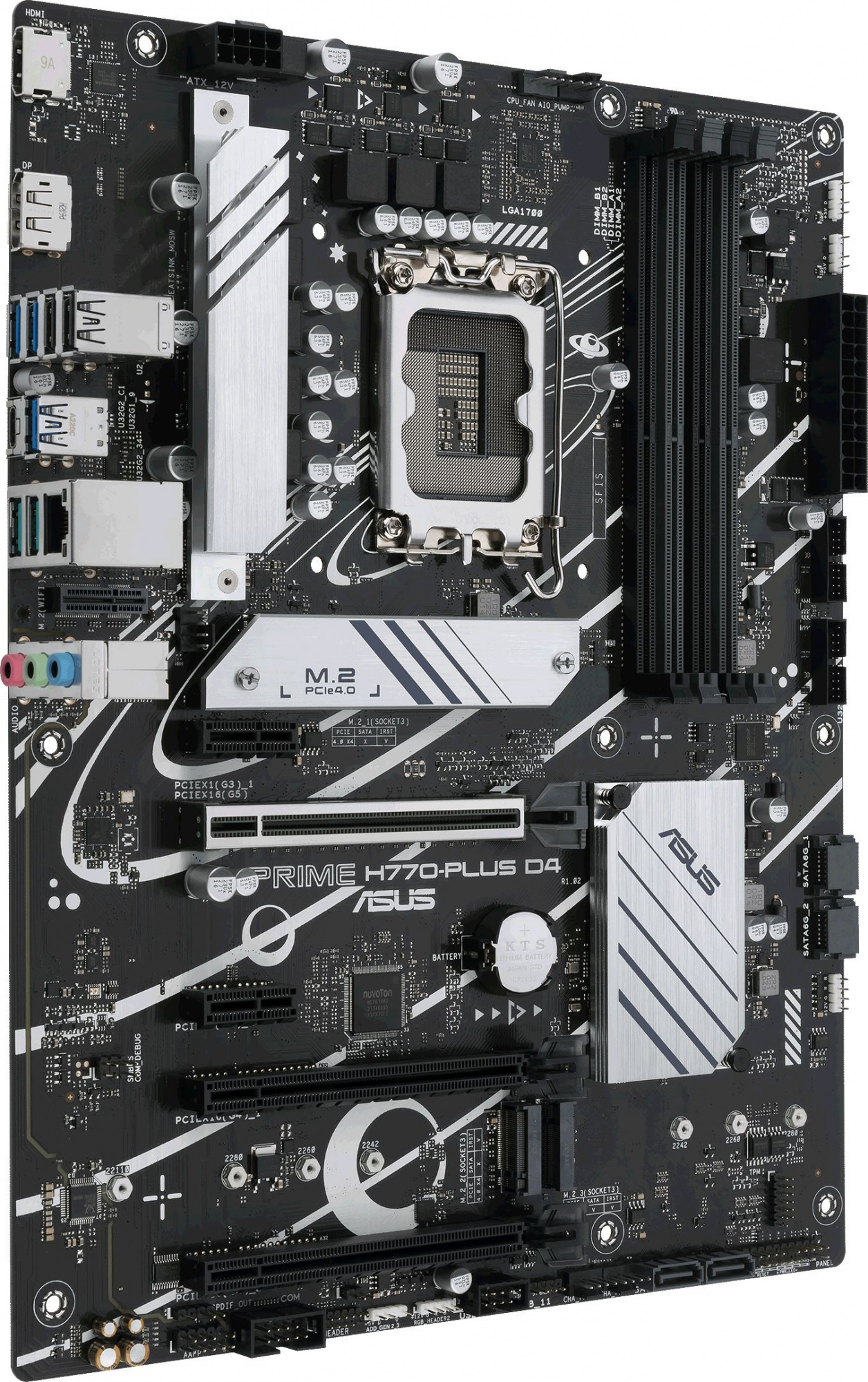 Материнская плата Asus PRIME H770-PLUS D4 Soc-1700 Intel H770 4xDDR4 ATX AC`97 8ch(7.1) 2.5Gg RAID+HDMI+DP