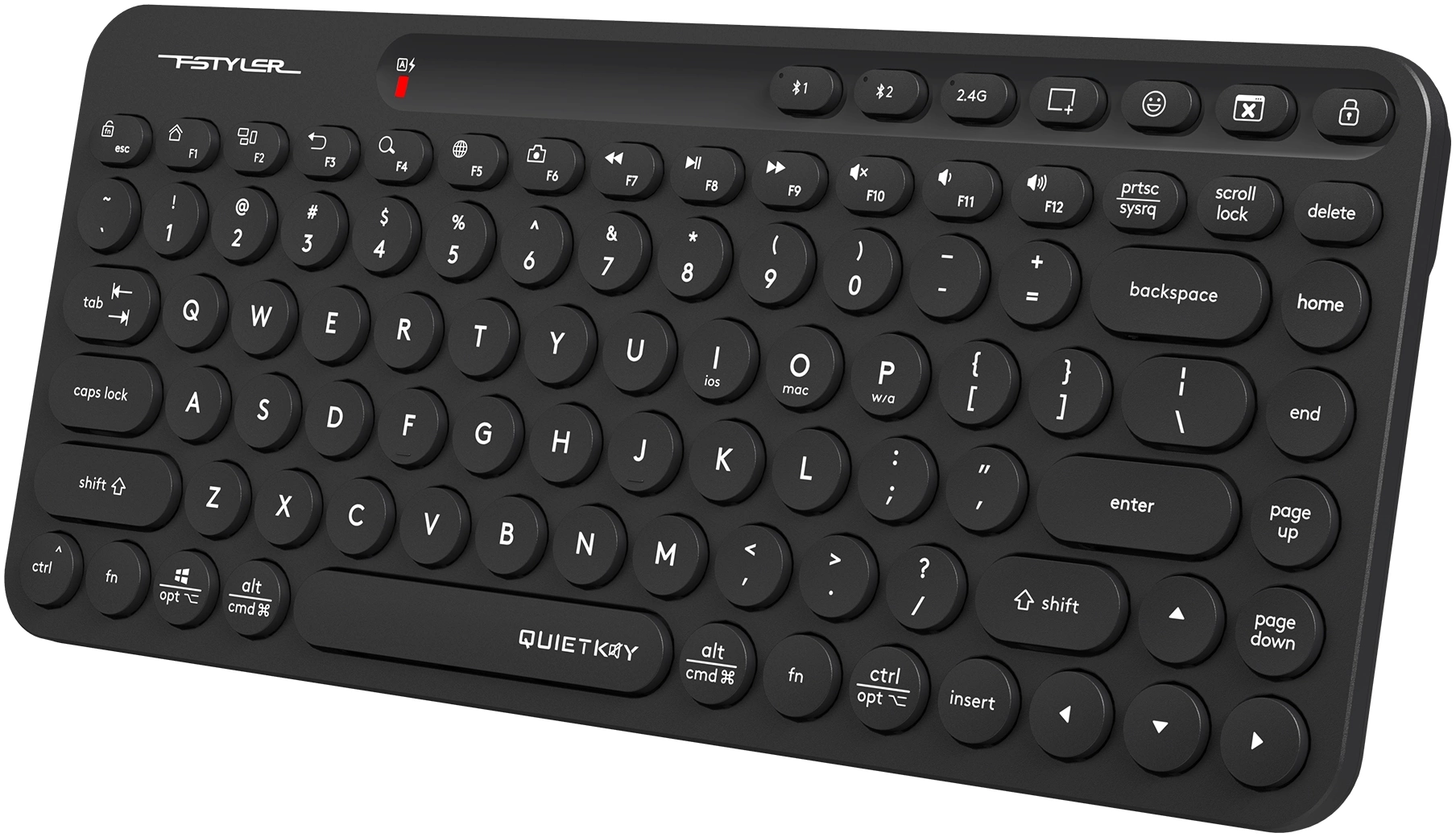 Клавиатура A4Tech FBK36C AS черный USB беспроводная BT/Radio slim Multimedia