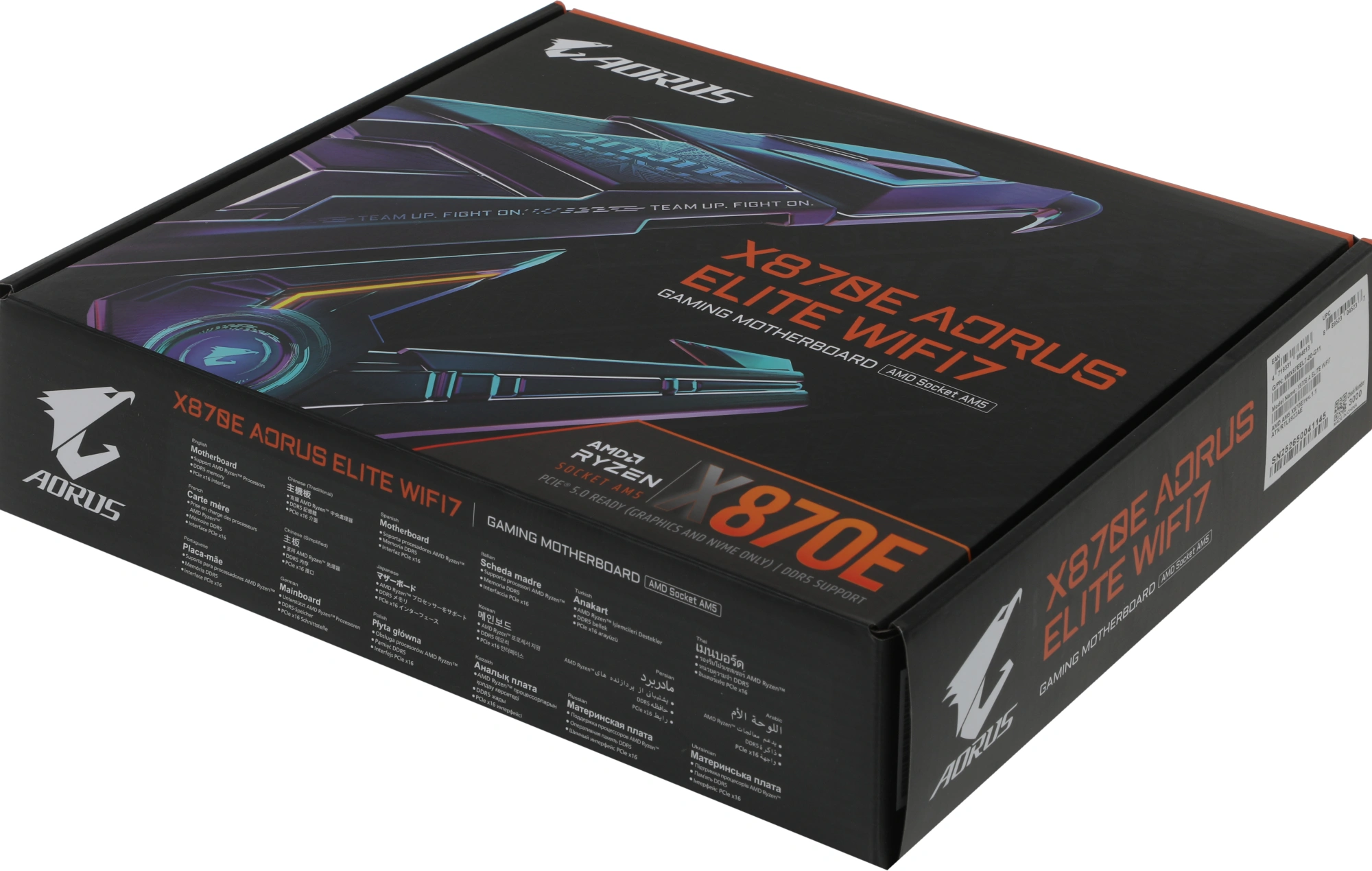 Материнская плата Gigabyte X870E AORUS ELITE WIFI7 Socket AM5 AMD X870E 4xDDR5 ATX AC`97 8ch(7.1) 2.5Gg RAID+HDMI