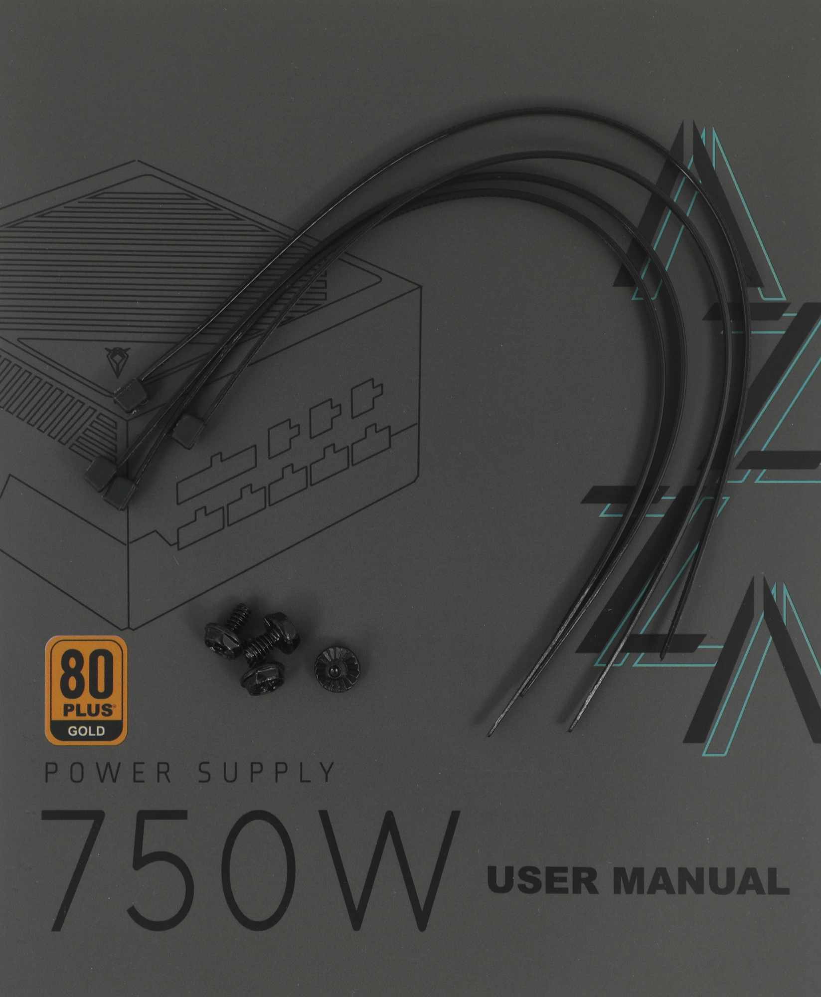 Блок питания Azza ATX 750W PSAZ-750G 80+ gold (20+4pin) APFC 120mm fan 6xSATA Cab Manag RTL