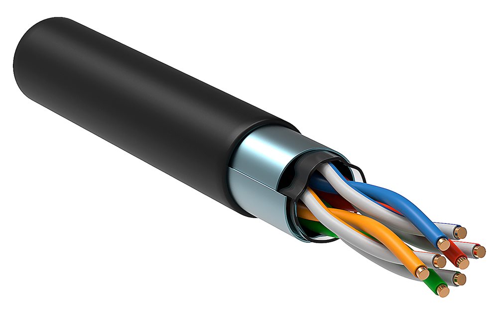 LC3-C5E04-339 - ITK Витая пара F/UTP кат.5E 4х2х24AWG LDPE черный (305м)