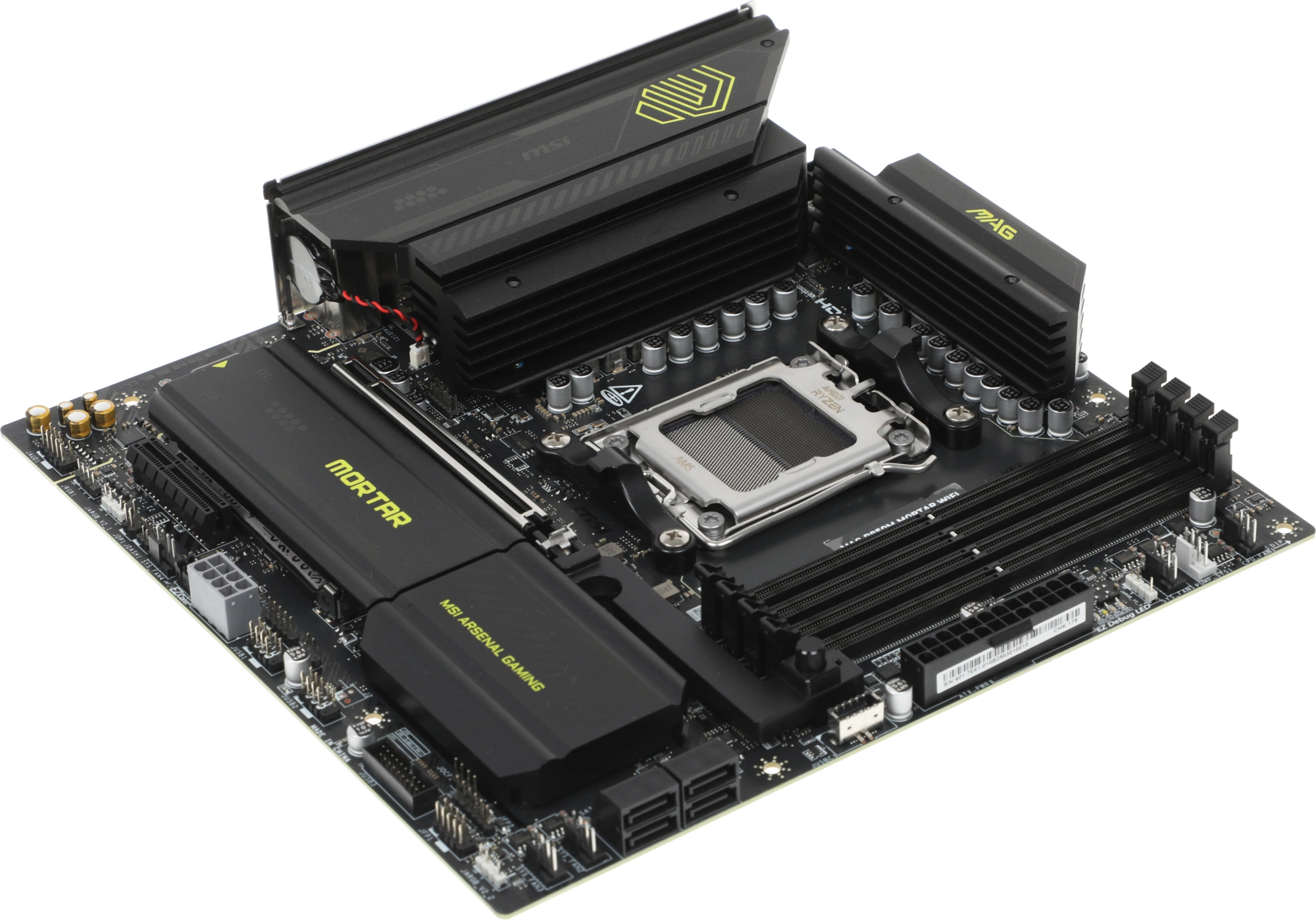 Материнская плата MSI MAG B850M MORTAR WIFI Socket AM5 AMD B850 4xDDR5 mATX AC`97 8ch(7.1) 5Gigabit RAID+HDMI