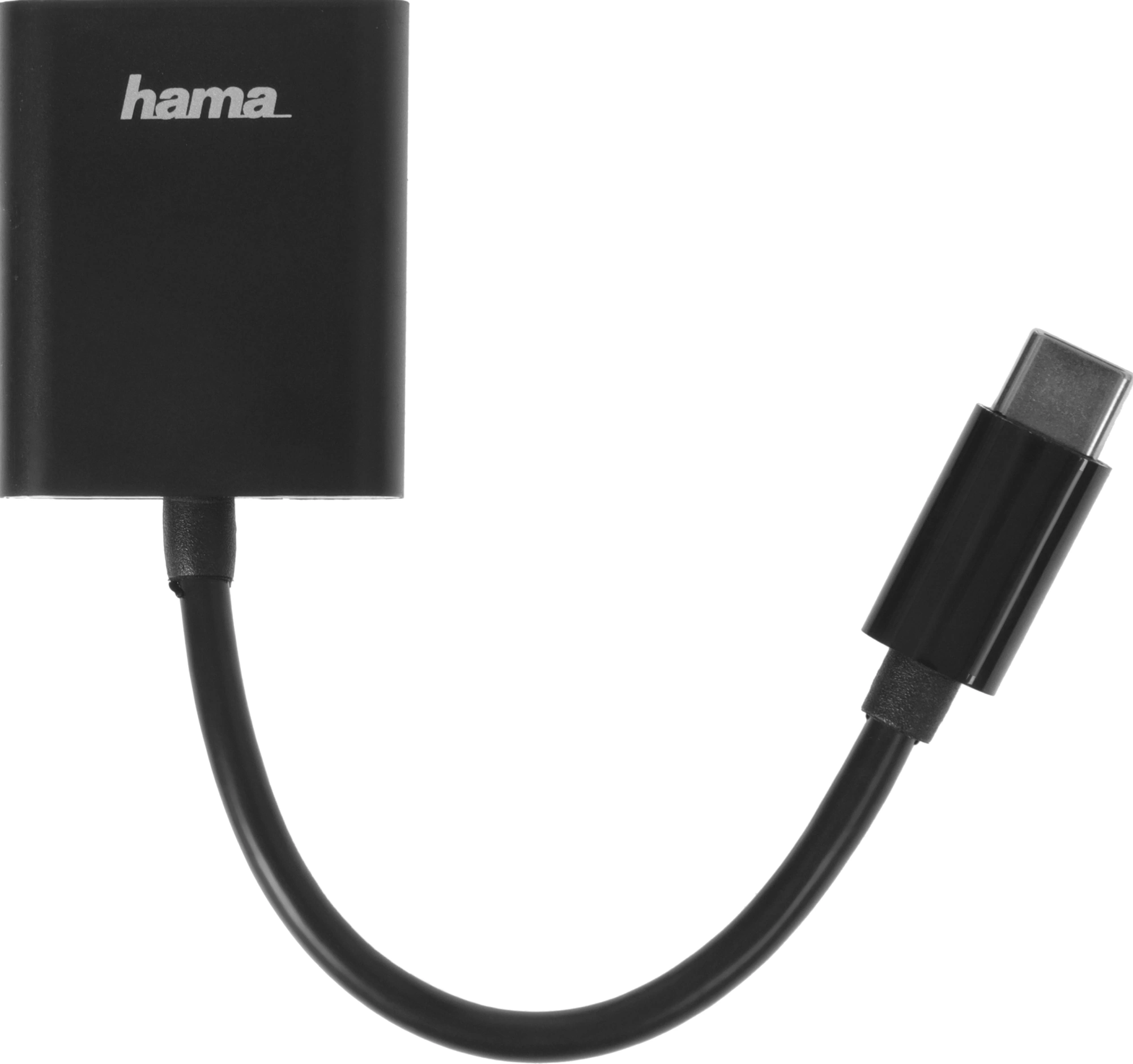 Разветвитель USB 2.0 Hama 1порт. черный (00135748)