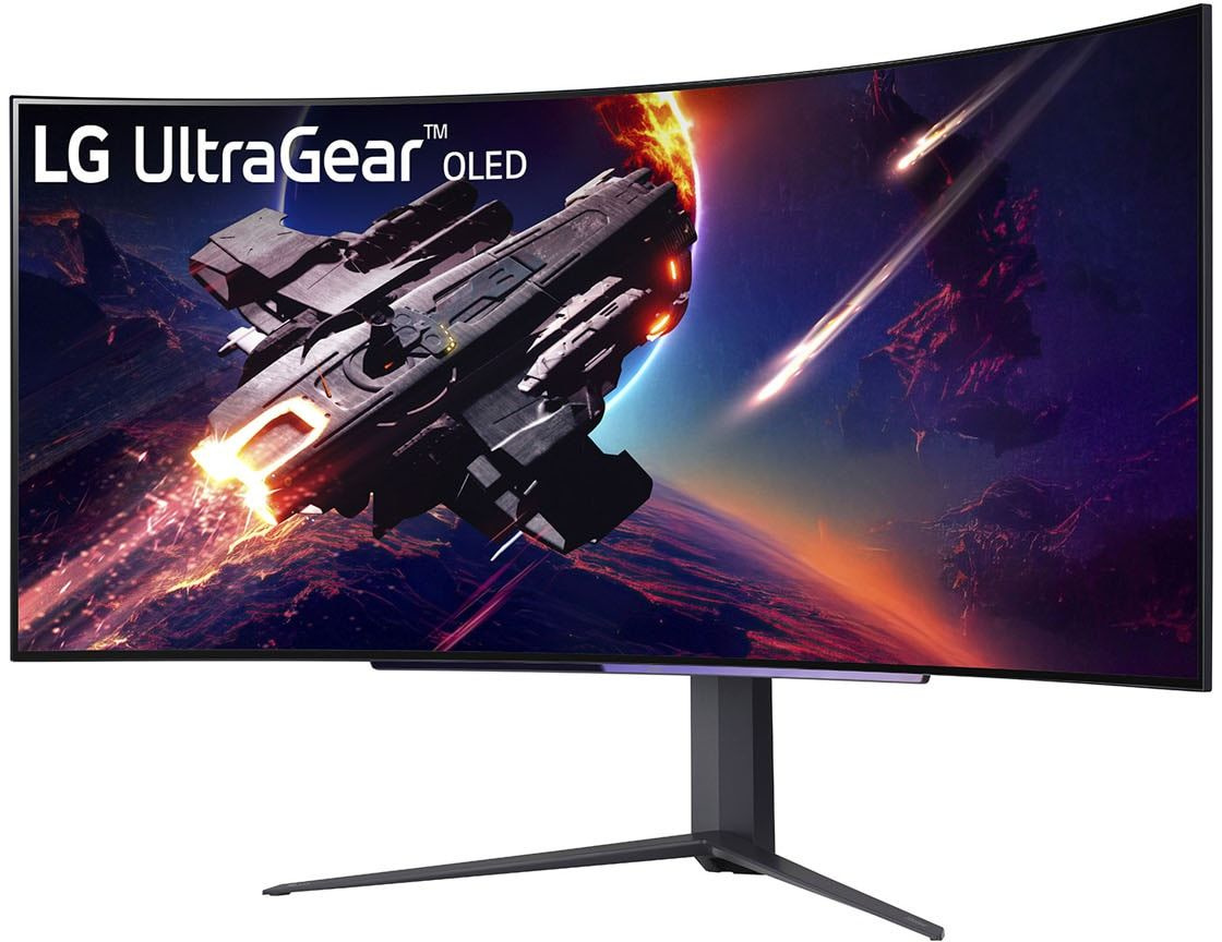 Монитор LG 44.5" UltraGear 45GR95QE-B черный OLED LED 21:9 HDMI матовая HAS Piv 1500000:1 1000cd 178гр/178гр 3440x1440 240Hz G-Sync FreeSync Premium DP SPDIF WQ USB 10.9кг