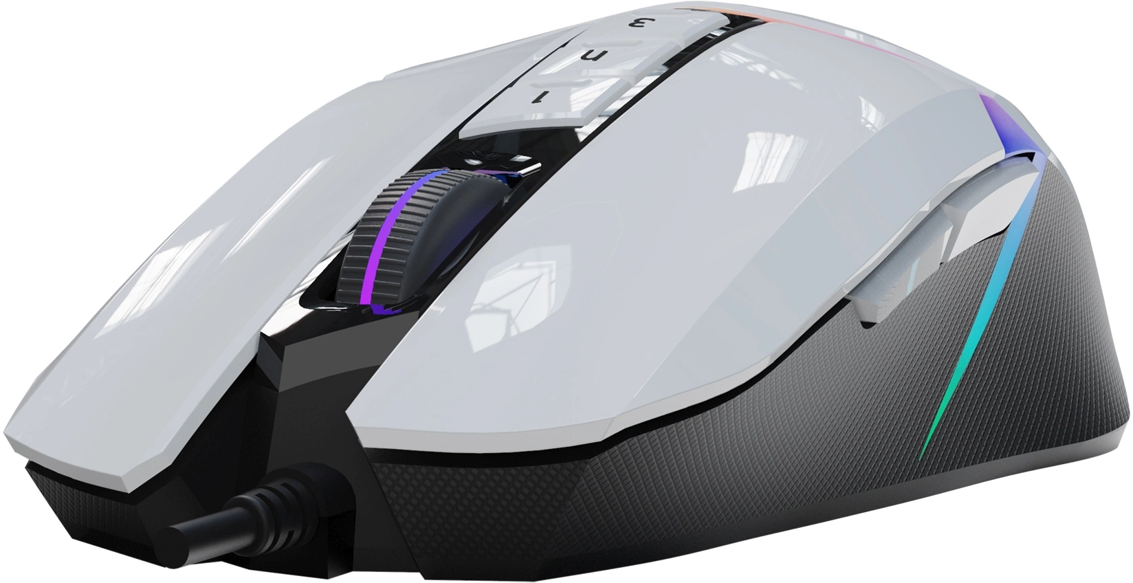 Мышь A4Tech Bloody W60 Max белый оптическая 10000dpi USB 10but (W60 MAX (PANDA WHITE))
