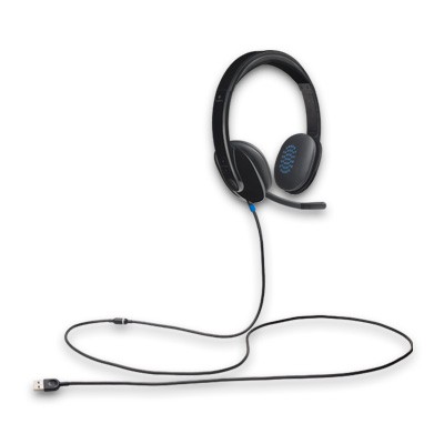 Наушники с микрофоном Logitech H540 черный 1.8м накладные USB оголовье (981-000480)