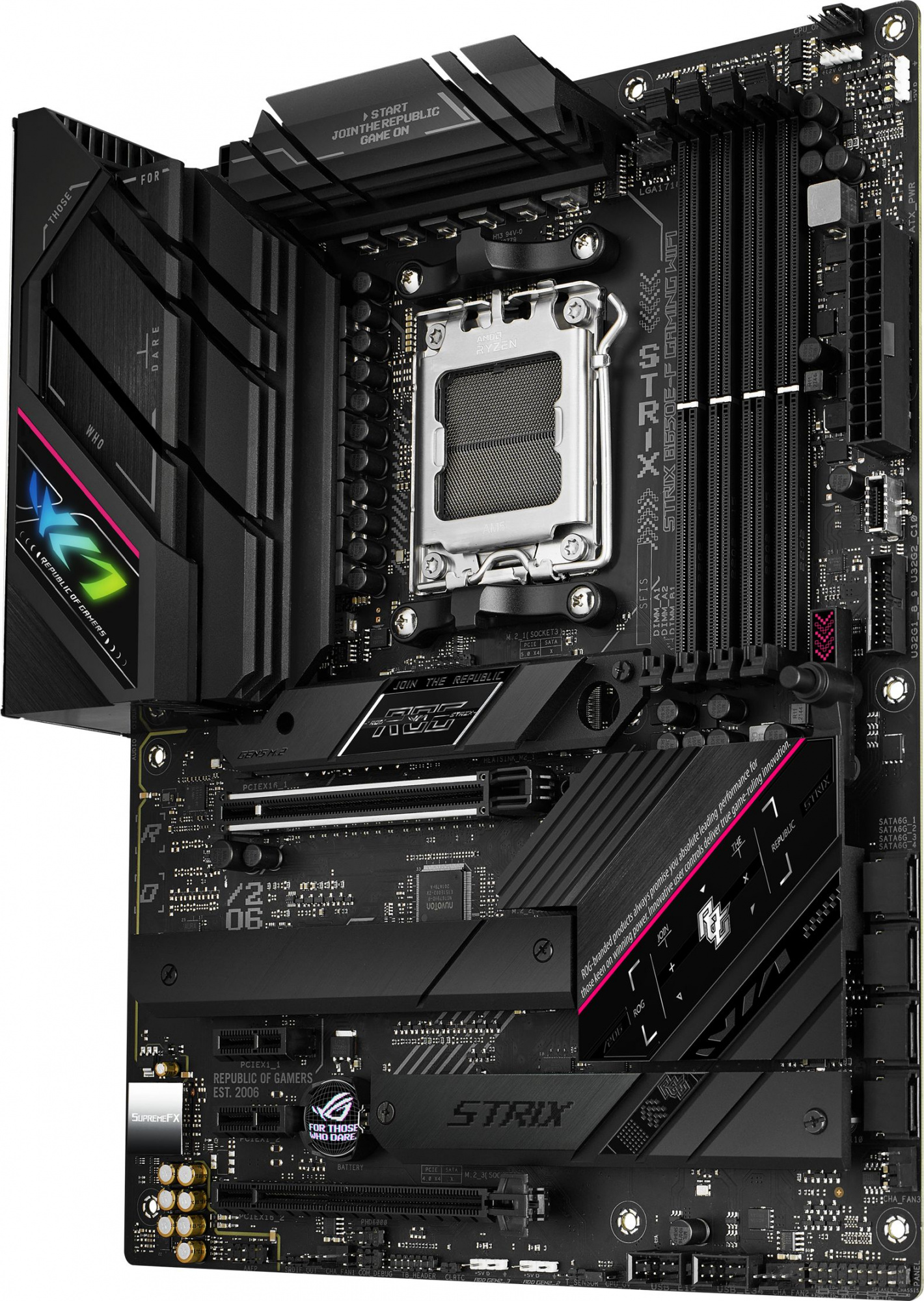 Материнская плата Asus ROG STRIX B650E-F GAMING WIFI Socket AM5 AMD B650 4xDDR5 ATX AC`97 8ch(7.1) 2.5Gg RAID+HDMI+DP