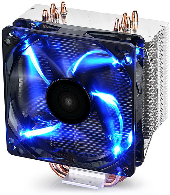 Устройство охлаждения(кулер) Deepcool Gammaxx 400 Blue Basic одноцветная Soc-AM5/AM4/1200/1700/1851 черный 4-pin 18-30dB Al+Cu 130W 640gr Ret (DP-MCH4-GMX400P-BL)