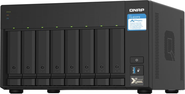 Сетевое хранилище NAS Qnap TS-832PX-4G 8-bay настольный Cortex-A57 AL-324