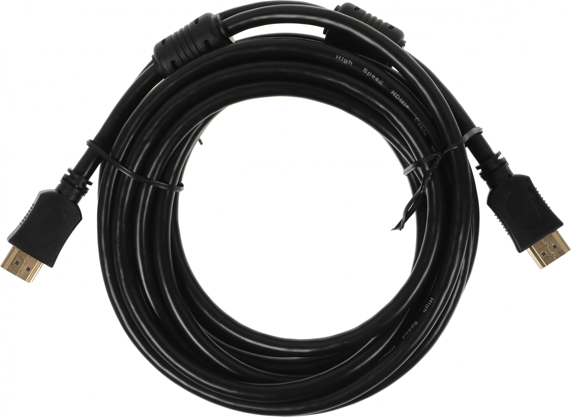 Кабель аудио-видео Buro BU-HDMI-v1.4-5M-FF HDMI (m)/HDMI (m) 5м. феррит.кольца позолоч.конт. черный