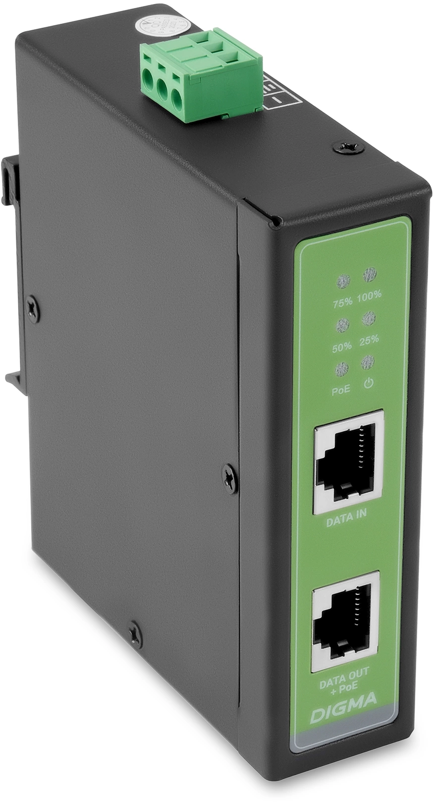Инжектор PoE Digma DNP30W48GDXM 10/100/1000BASE-T 30Вт 37-57В(DC)