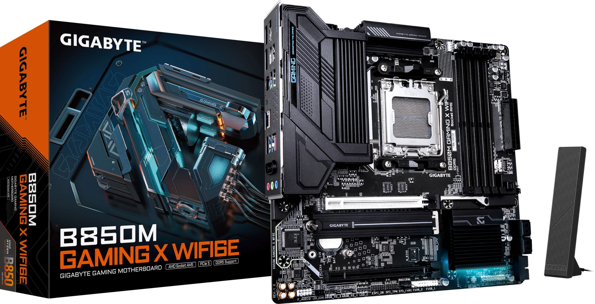 Материнская плата Gigabyte B850M GAMING X WIFI6E Socket AM5 AMD B850 4xDDR5 mATX AC`97 8ch(7.1) 2.5Gg RAID+HDMI+DP