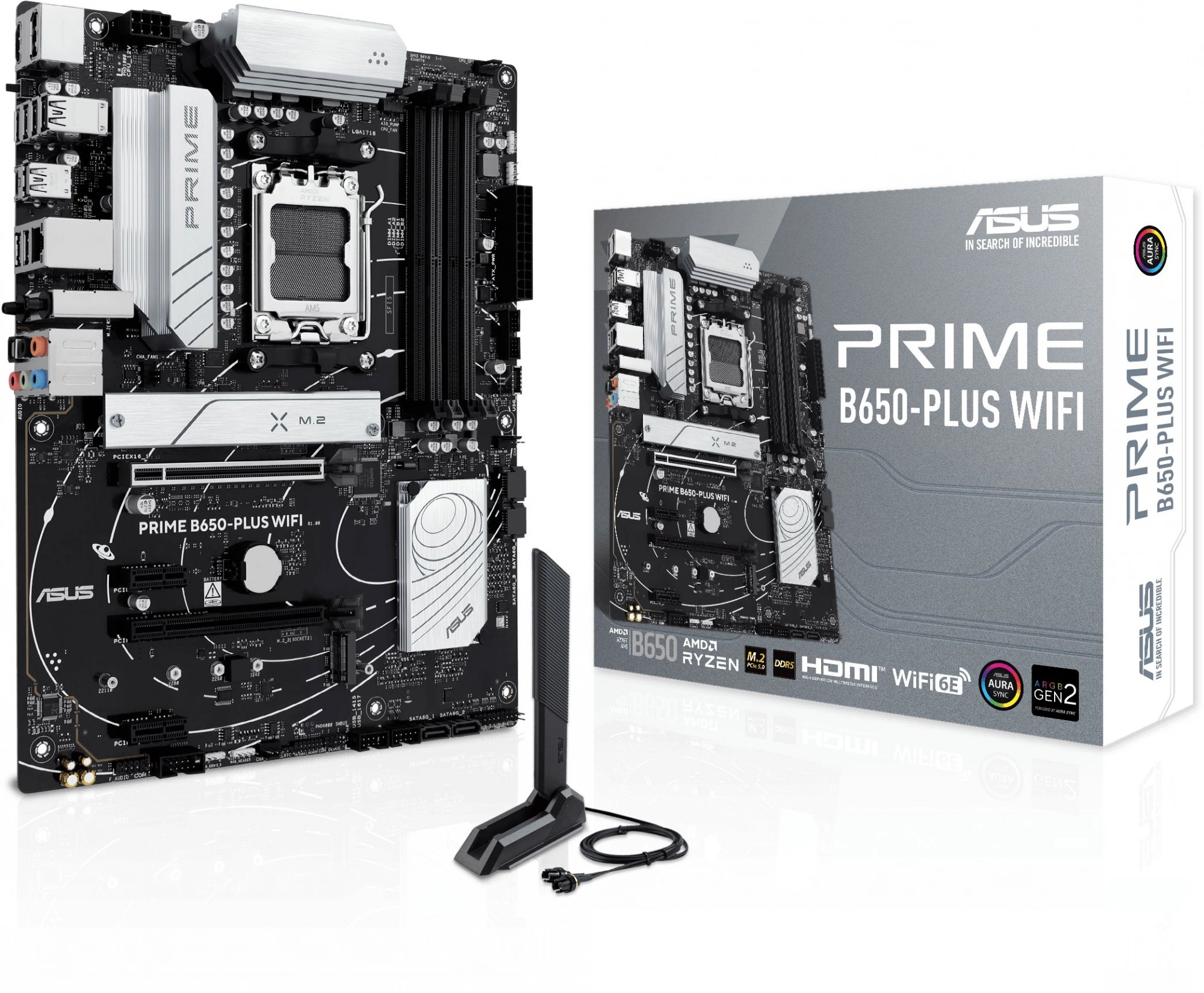 Материнская плата Asus PRIME B650-PLUS WIFI Socket AM5 AMD B650 4xDDR5 ATX AC`97 8ch(7.1) 2.5Gg RAID+HDMI+DP