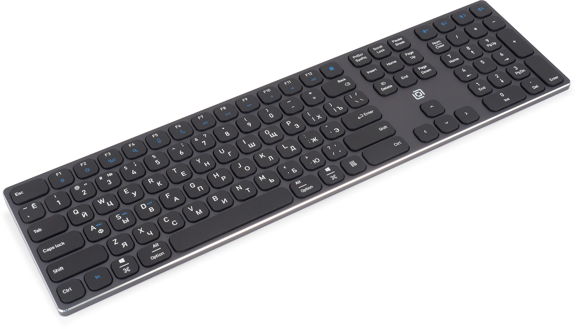 Клавиатура Оклик K867W серый/черный USB беспроводная BT/Radio slim Multimedia (2002130)