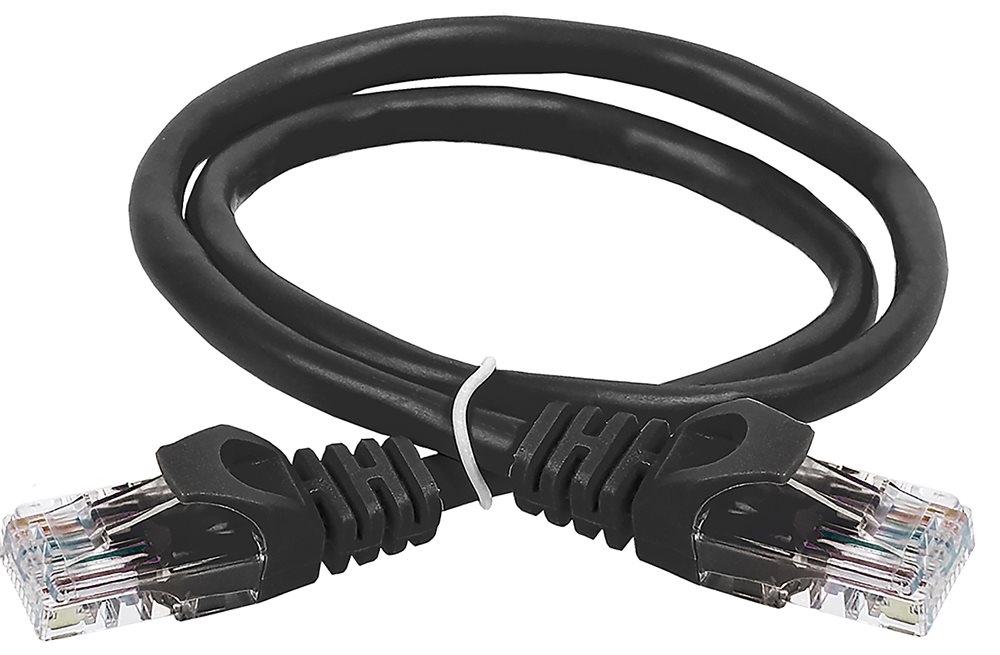 PC09-C5EUL-05M - ITK Коммутационный шнур кат. 5Е UTP LSZH 0,5м чёрный
