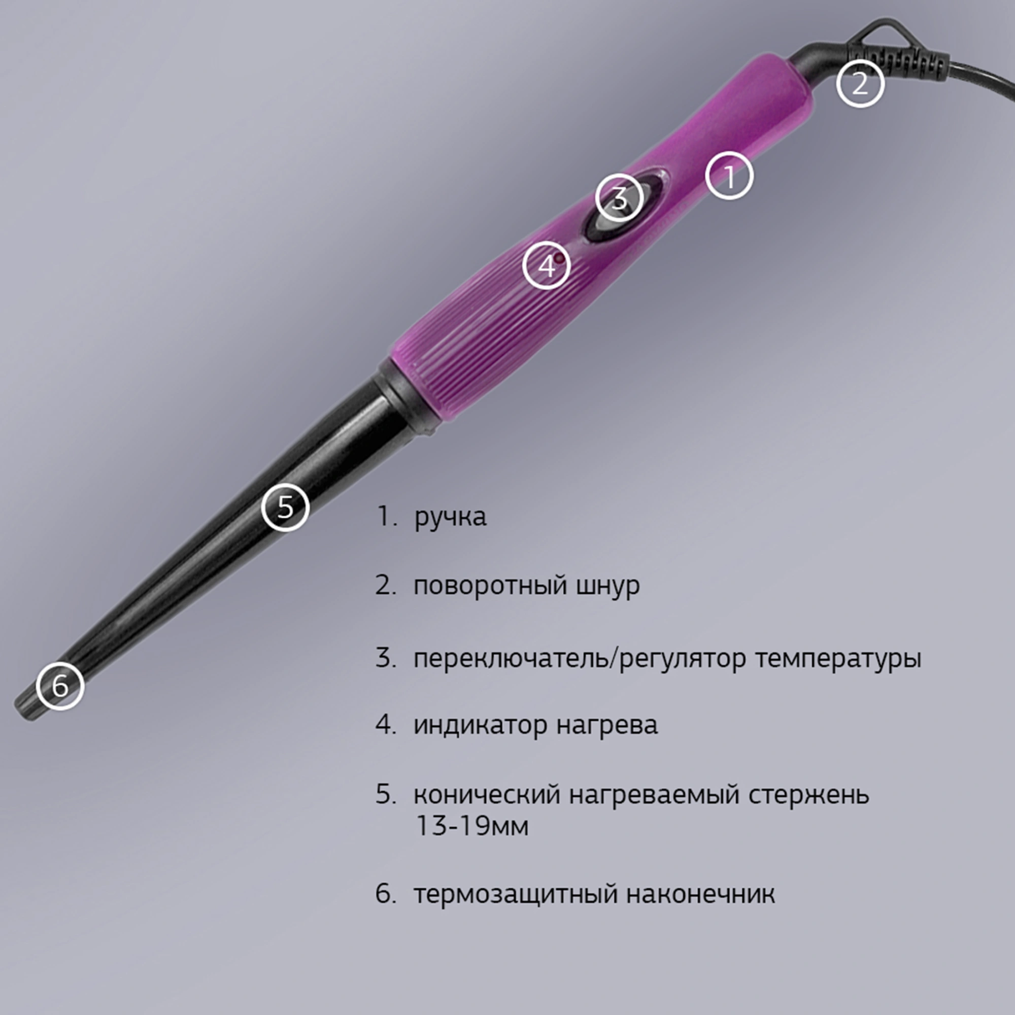 Щипцы Starwind SHE3101 30Вт фиолетовый макс.темп.:200С покрытие:керамическое