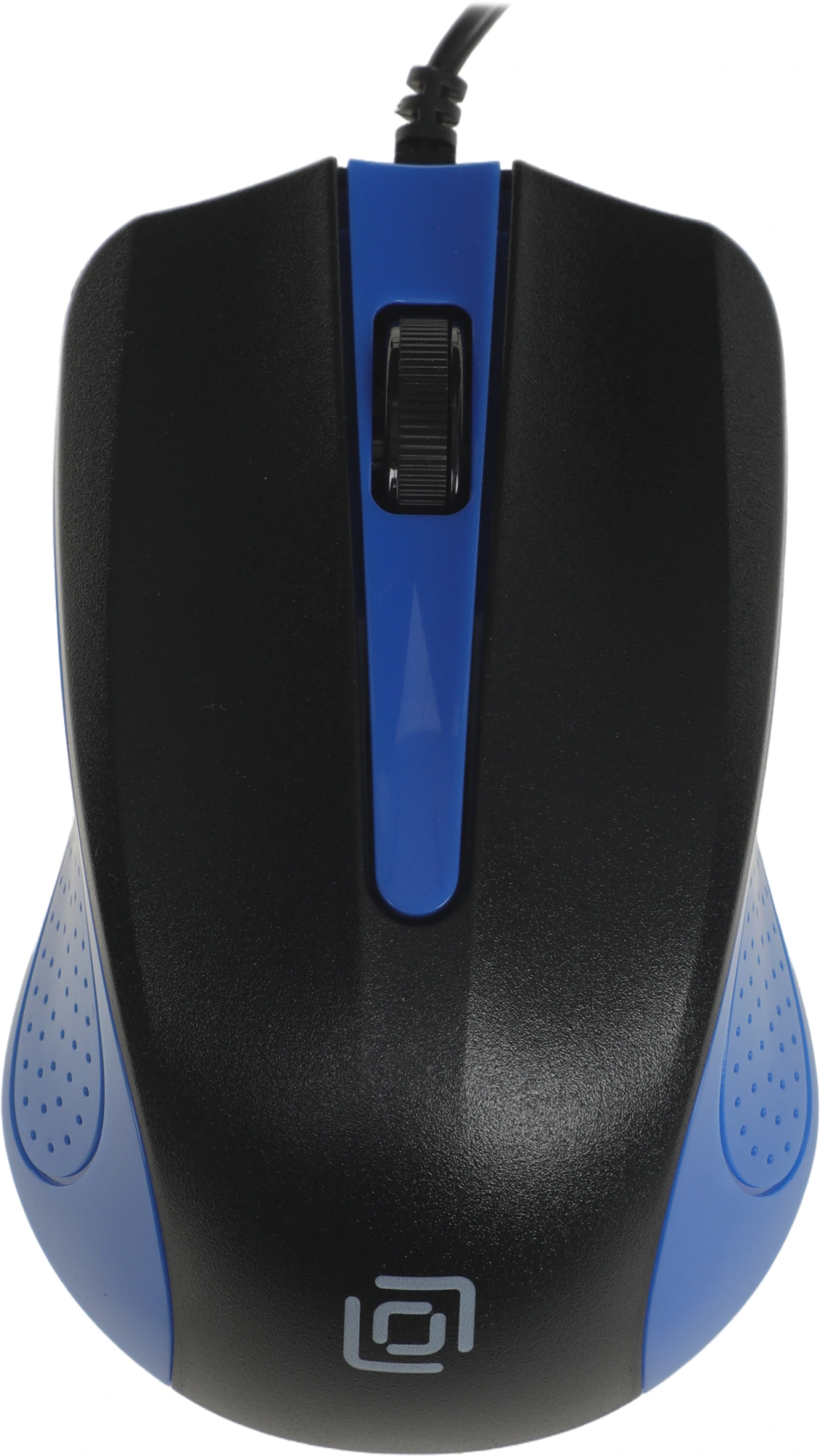 Мышь Оклик 225M черный/синий оптическая 1200dpi USB 3but (288233)